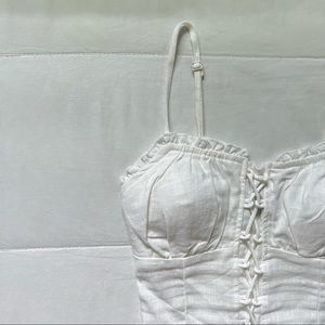 white corset tank top